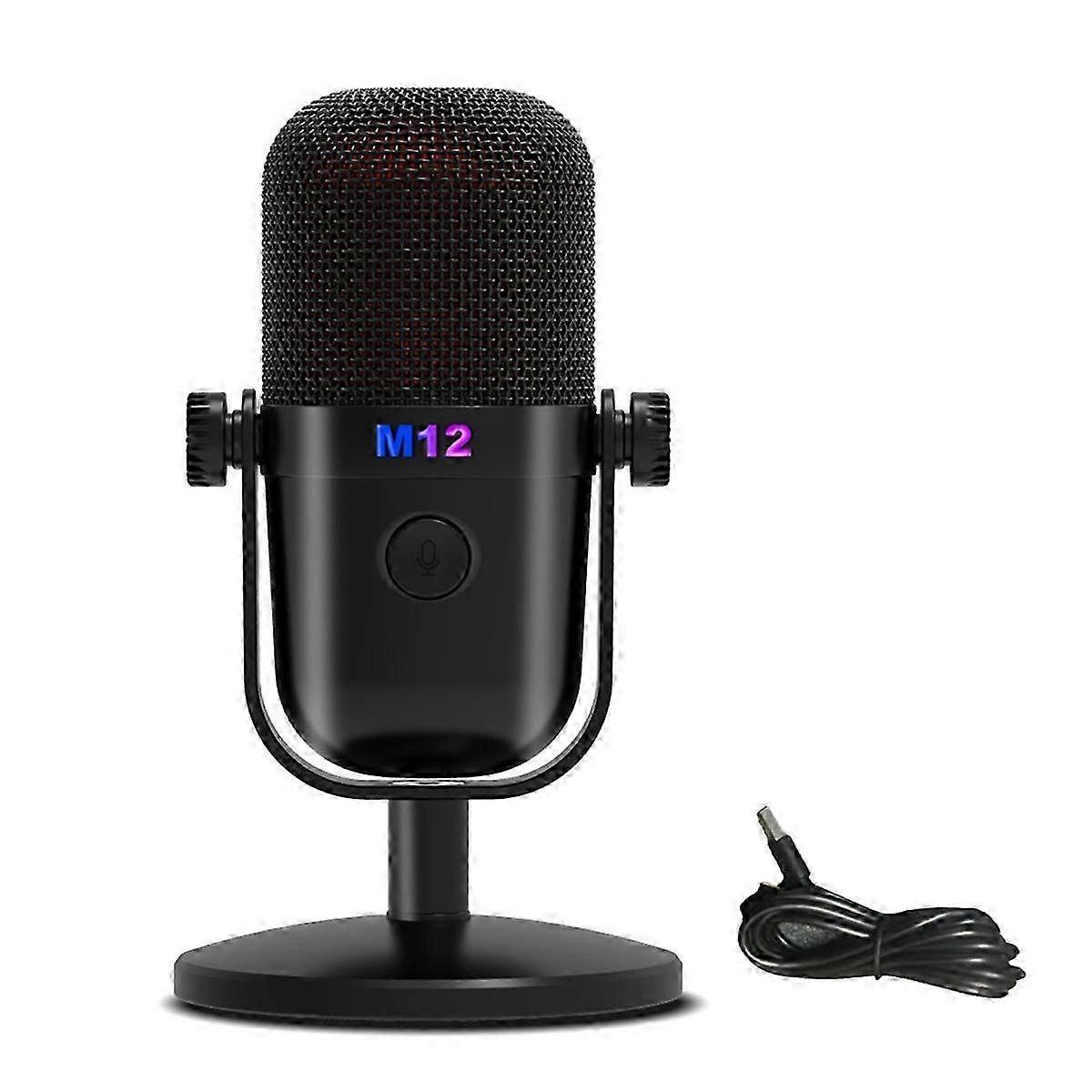 Gaming USB Condenser Microphone Mic black