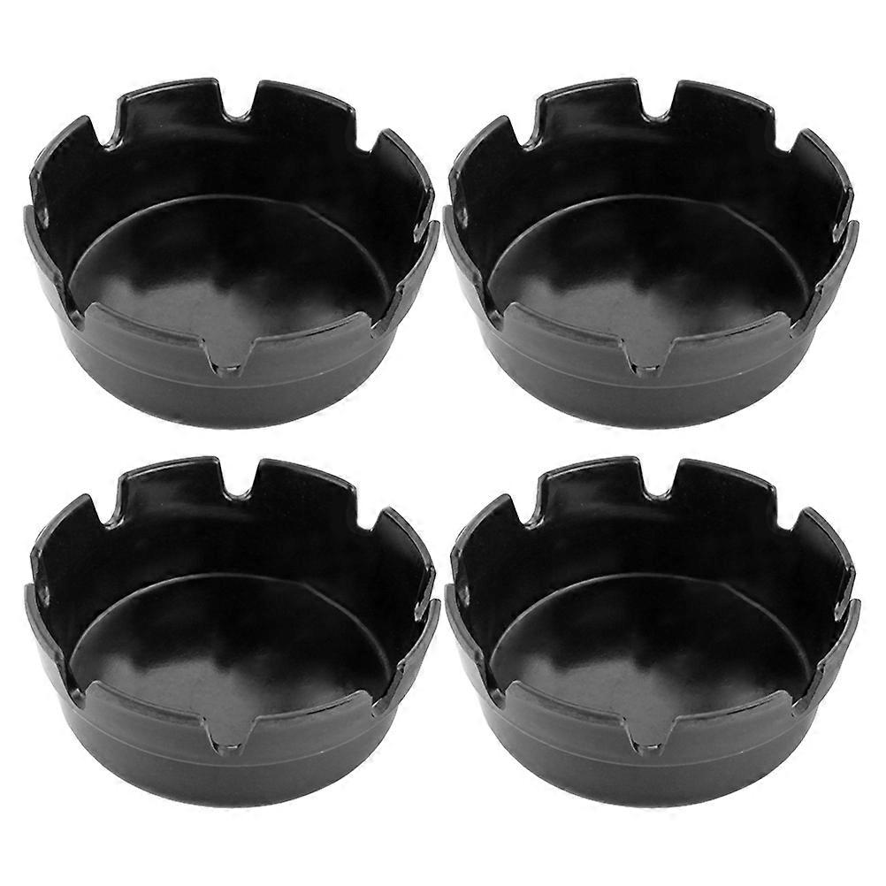 Smoking Ashtray Black Plastic Ashtray with Eightslot for Indoor Use 12Pcs