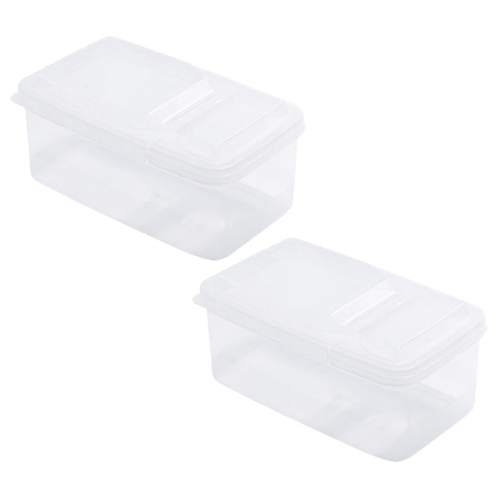 Condiment Container Ingredient Box Outdoor Picnic Home Kitchen Transparent Pp Material Storage 2Pcs