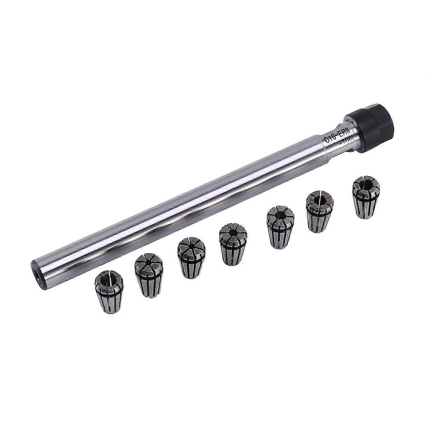 C10 Er8A 100L Collet Chuck Holder + 7Pcs Precision Er8 Spring Collet