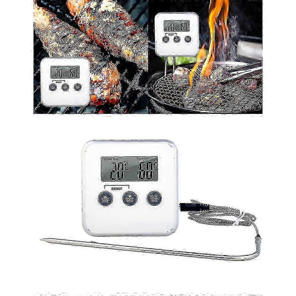 Digital ovnalarmtermometer og timer Baking &; Matlaging Mattermometer BBQ