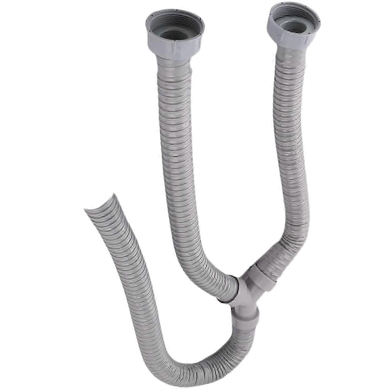 3.5Ft PVC Y-Shaped Drain Hose Connector with 2 Washers for Washing Machines