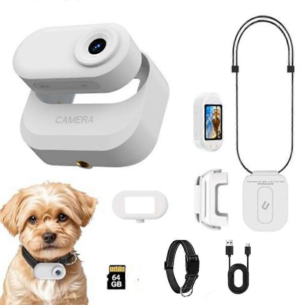 Mini M10 Action Camera Thumb Camera Vlogging Camera For Vlogging Outdoor Pets Travel Skiing and Riding White