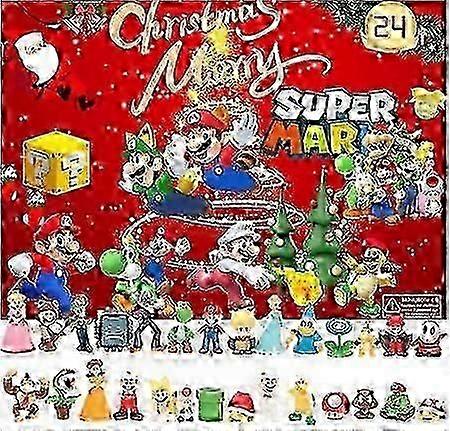 Christmas Advent Calendar Labubukolomi Melody Blind Box A Variety Of Cartoon Elves Super Mario Party Toy Ornaments Holechrui944