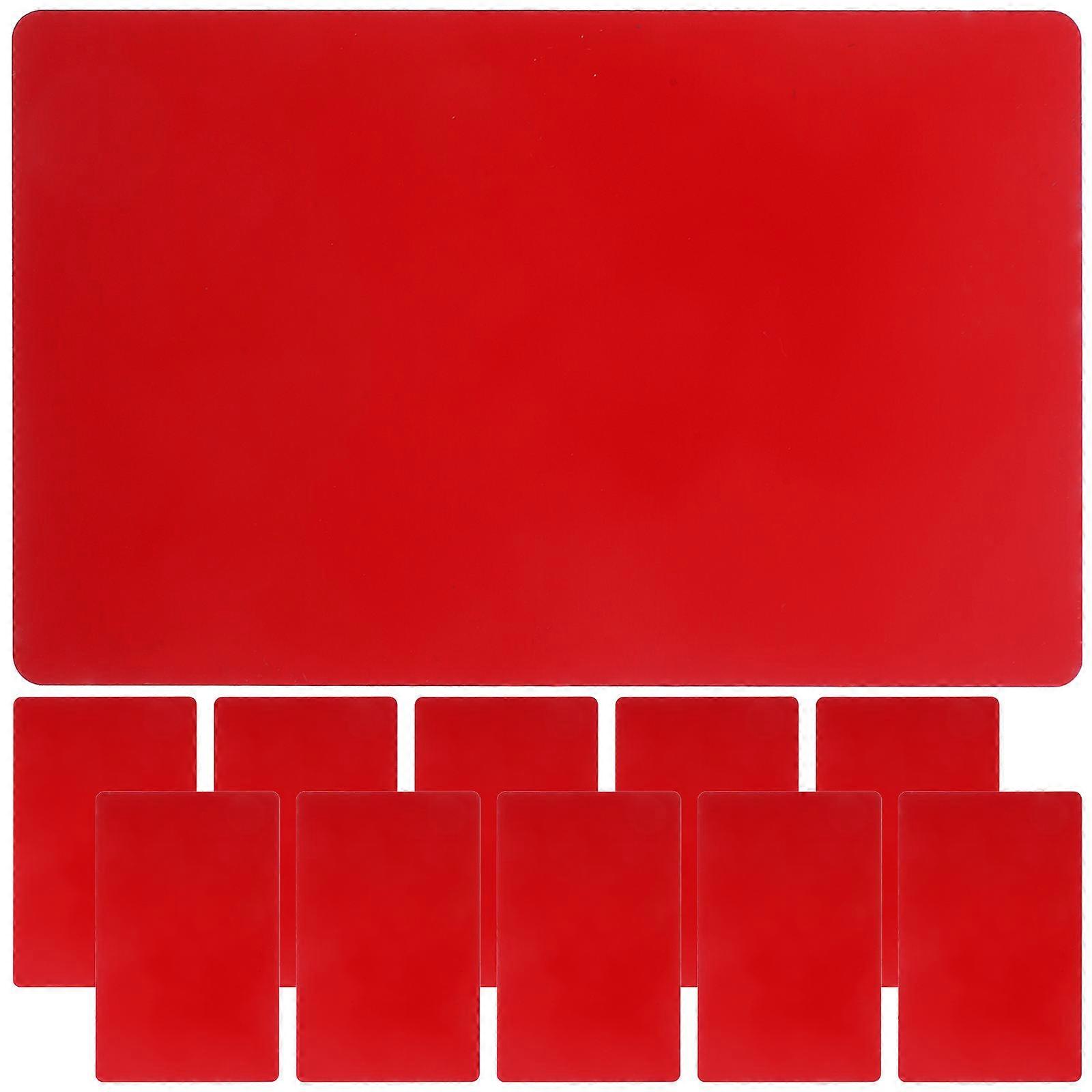 Business Cards Aluminum Alloy Metal Cards for Engraving 200Pcs Red Blank