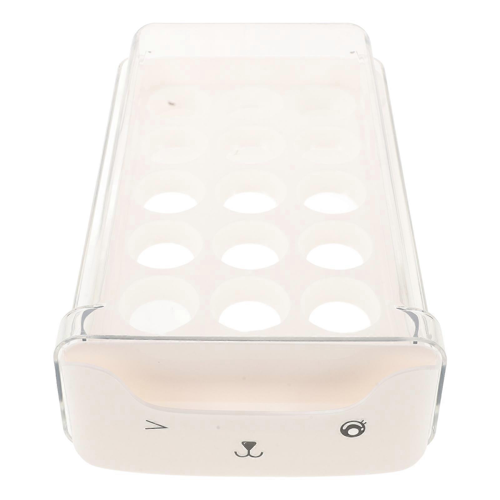 Fridge Egg Holder Drawer Style Clear Plastic for 2Pcs Egg Storage