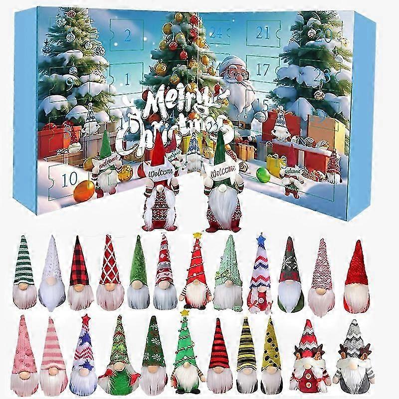 Gnomes Advent Calendars 2025-24pcs Collectible Figures Gnome Decorations, 24 Day Christmas Countdown Calendar