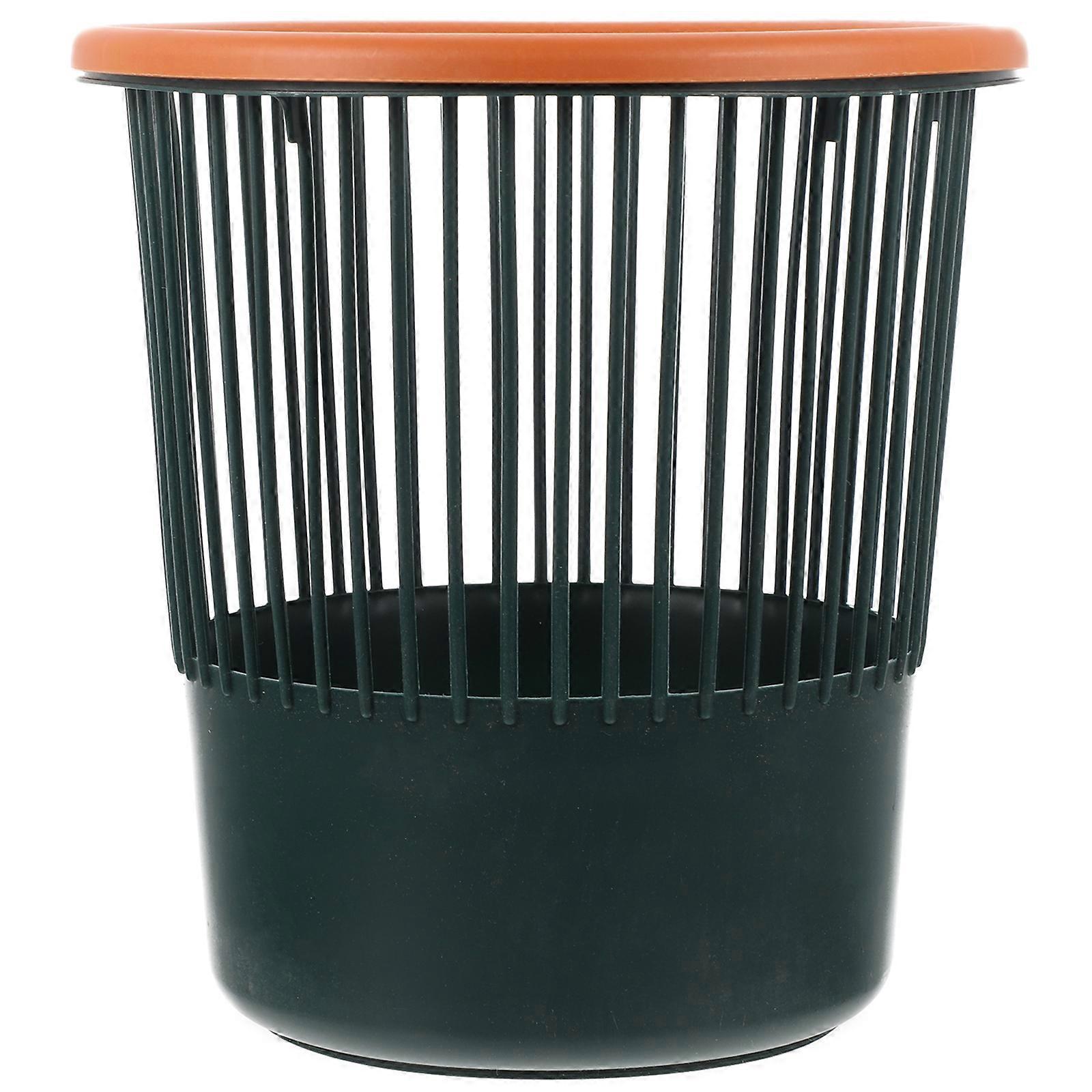 PP Green Rubbish Bin for Storage Use Home Office Wastebasket