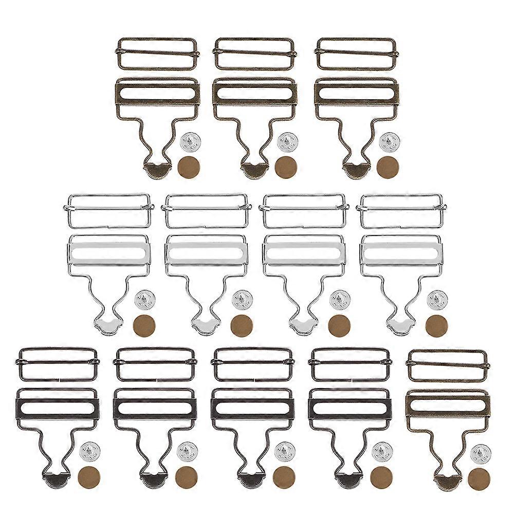 60Sets Adjustable Metal Suspender Buckles for Overalls Gourd Buckle