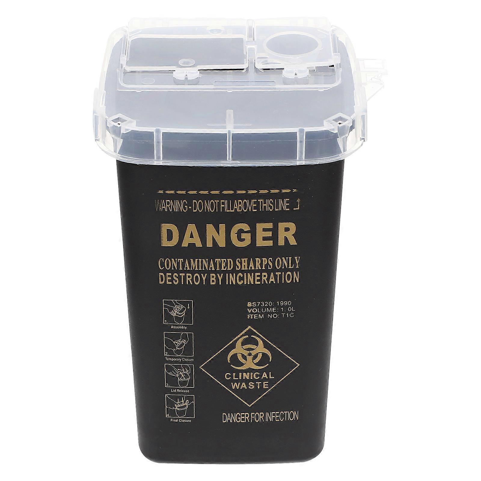 Durable Sharps Disposal Container Storage for Recycling 2Pcs