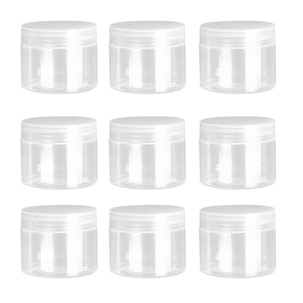 Plastic Bottles Storage Jars for Storage Use 10Pcs Clear Round Containers