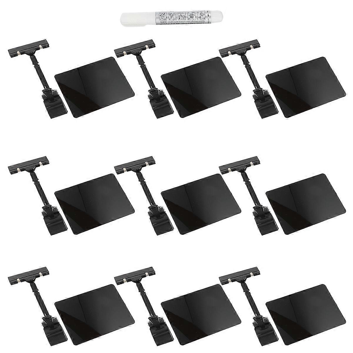 Double Head Display Clips Erasable Sign Holder for 18Pcs Advertising