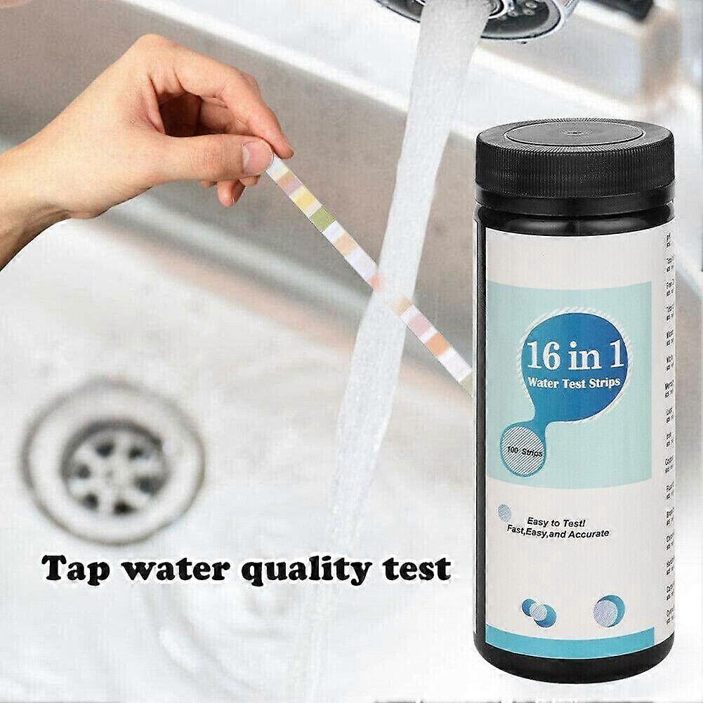 16 in 1 Tap Water Testing Kit for Drinking Water, pH & Fluoride Test Strips for Home Water Quality, Compatible with Standard Test Methods