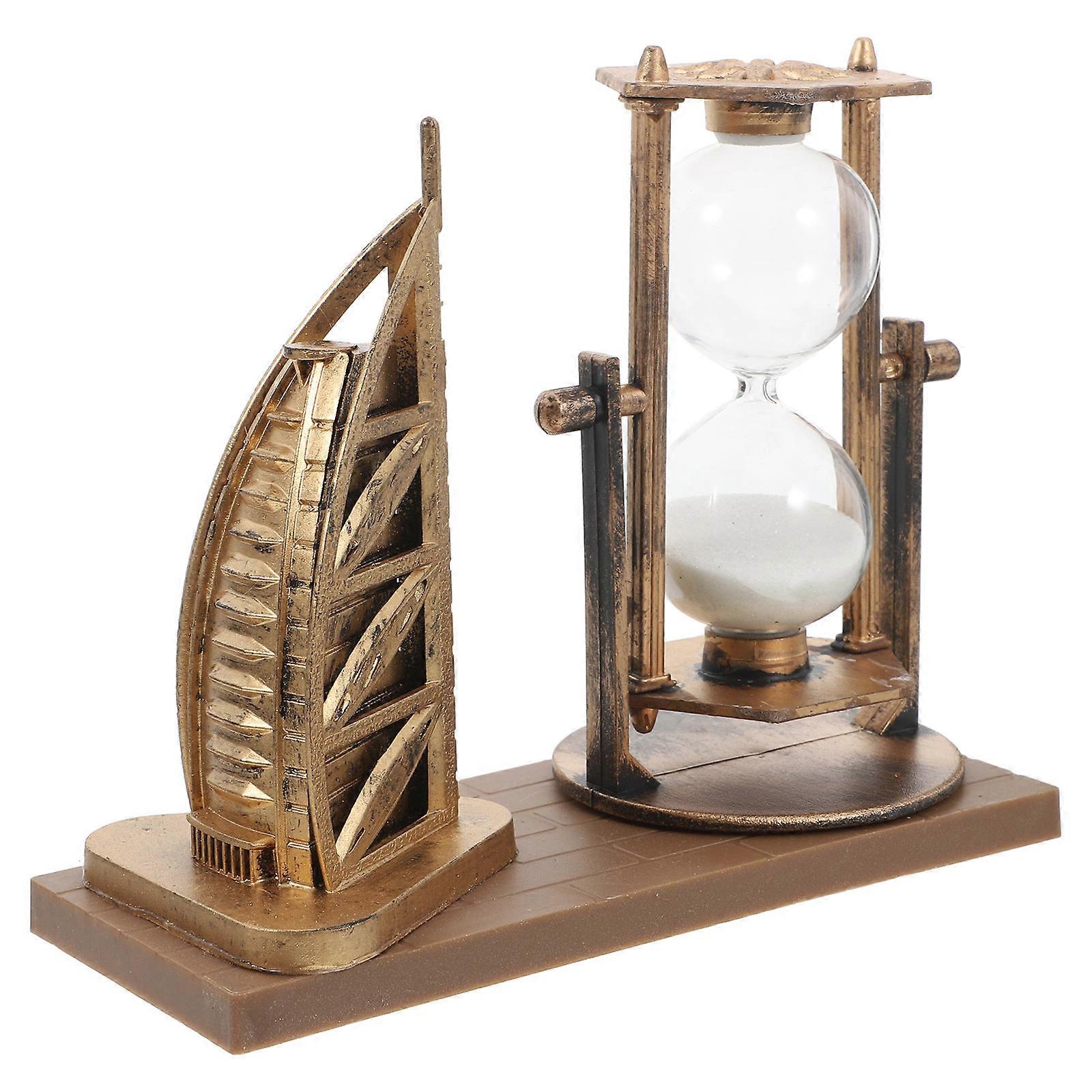 Vintage Hourglass Sand Timer Decorative Ornament for 2Pcs Desktop Use
