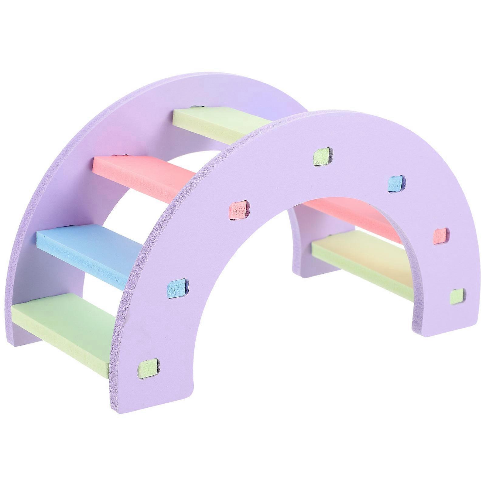 Small Pets Hamster Bridge for Climbing Exercise 5Pcs Cage Toy Violet