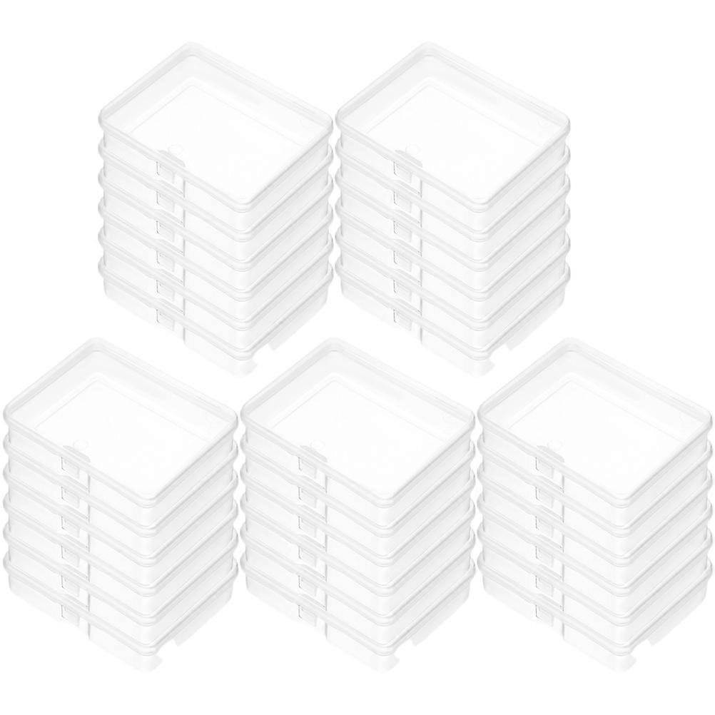 Hinged Lid Clear Plastic Boxes For Small Items 150 Pcs Leak-Proof Craft Storage 4.8X5.8Cm