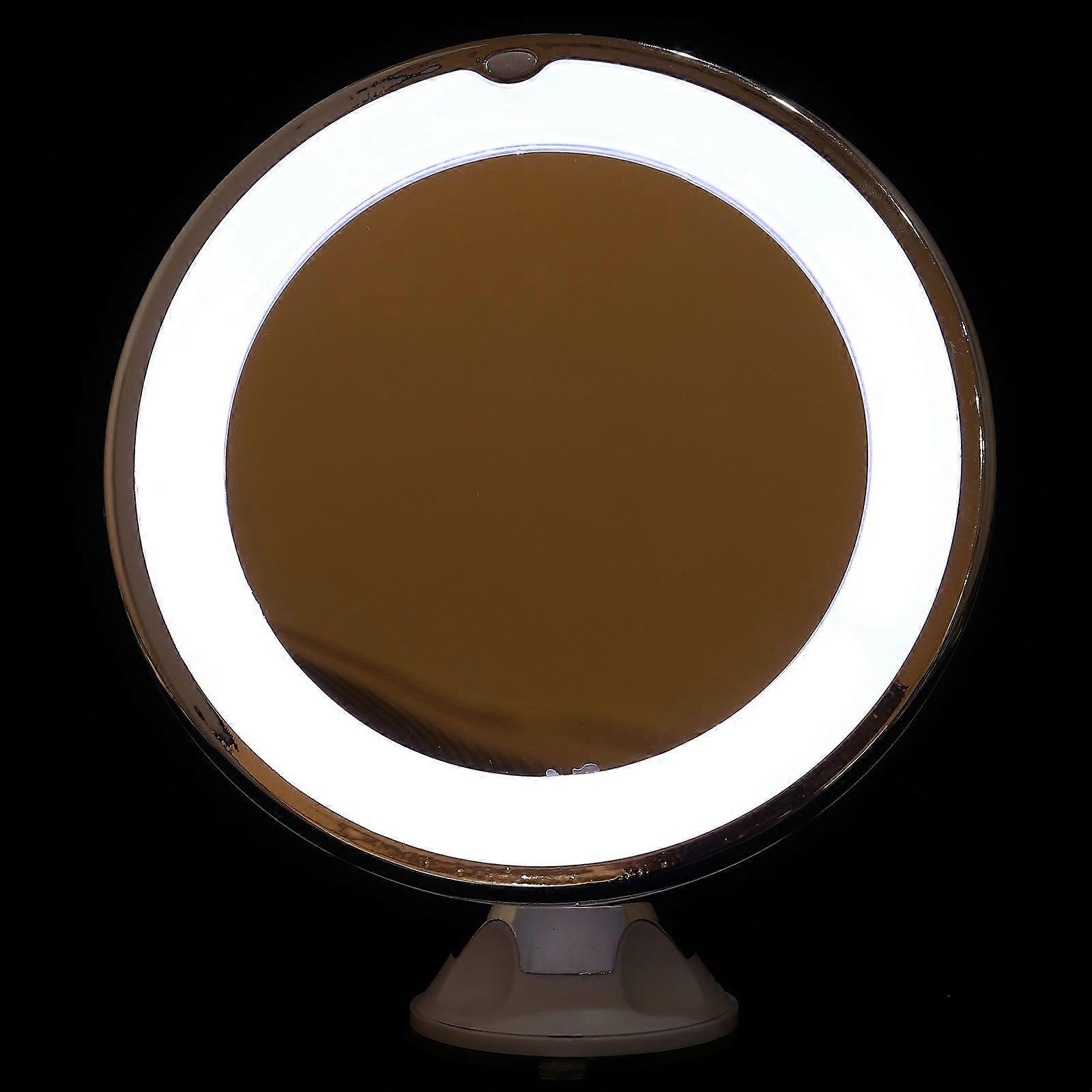 Led Lighted Mirror Vanity For Indoor Use 10X Magnification Plastic Material 1Pcs