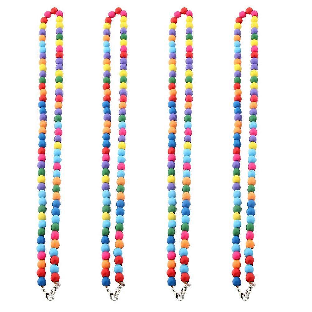 Mask Lanyard with Clips Wooden Multi-Function Chain for Hanging Use 8 Pieces
