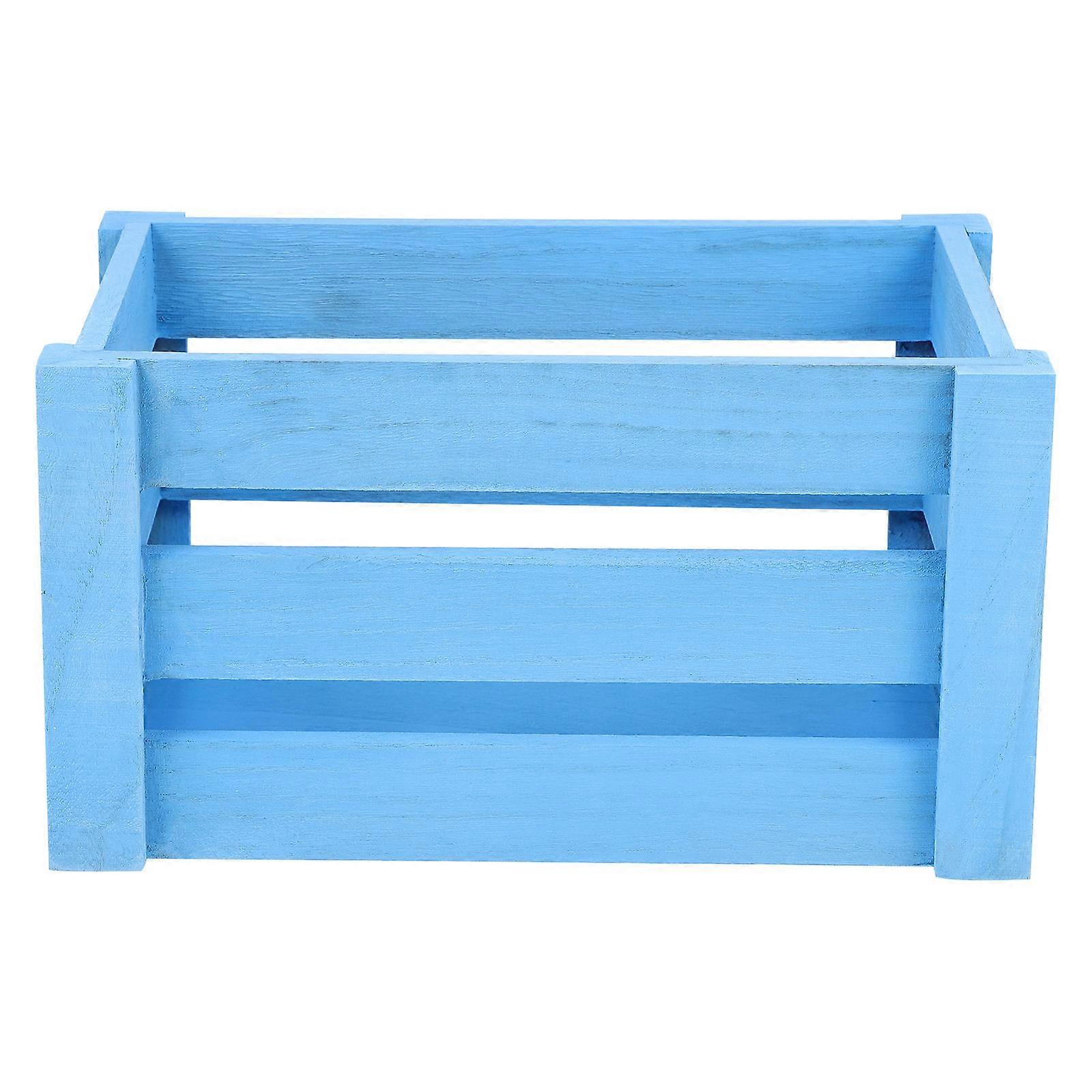 Wooden Storage Case Retro Wooden Crate for Organization 2Pcs