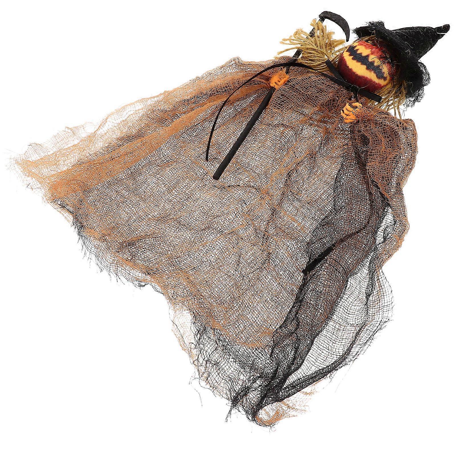 Decorative Halloween Decor Hanging Ghost Figurine 4Pcs Orange Set