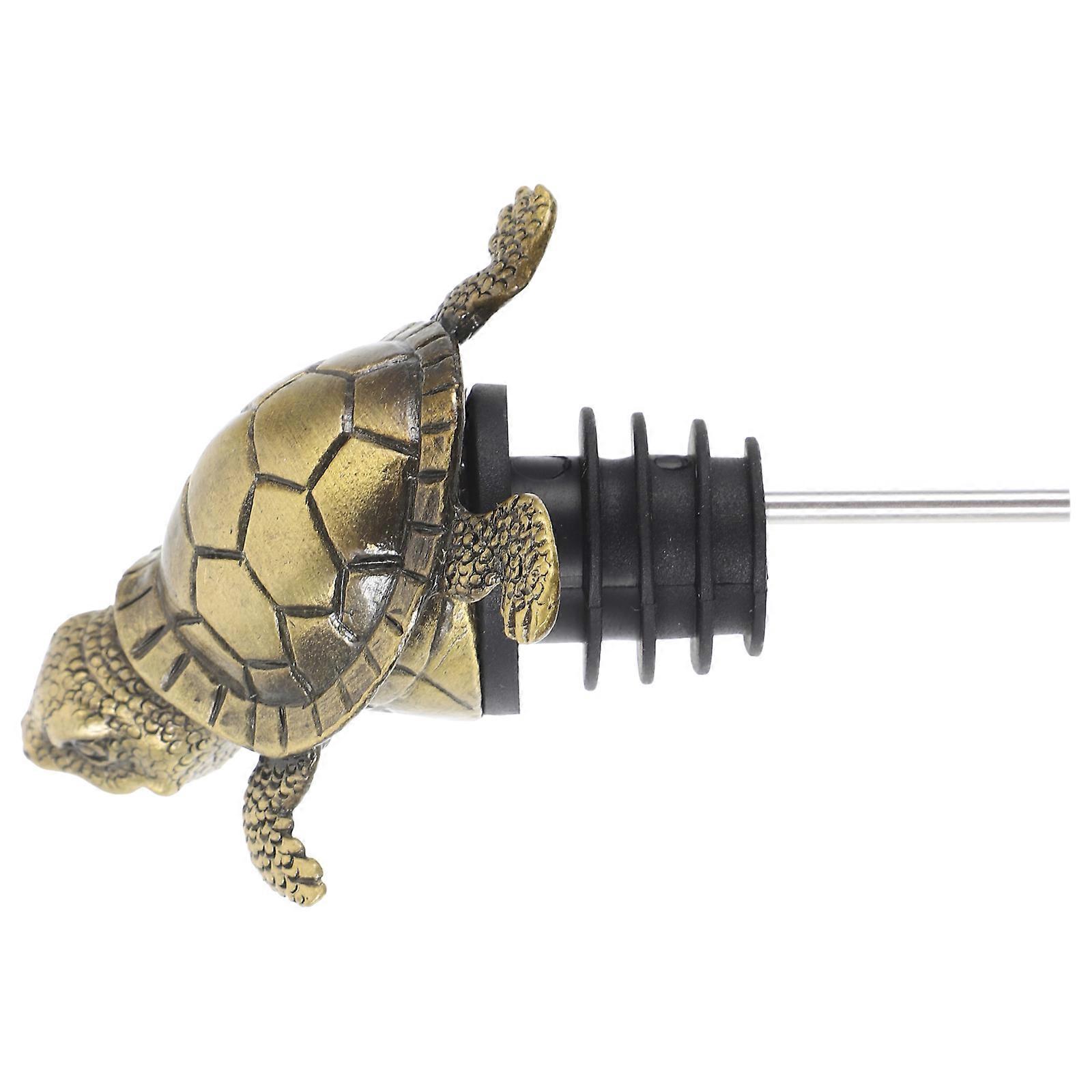 Animal Pourer Spout Crafted From Zinc Alloy Ideal For Lovers And Hosts Olive Green Sea Turtle Shape Perfect For Serving 1 Pcs