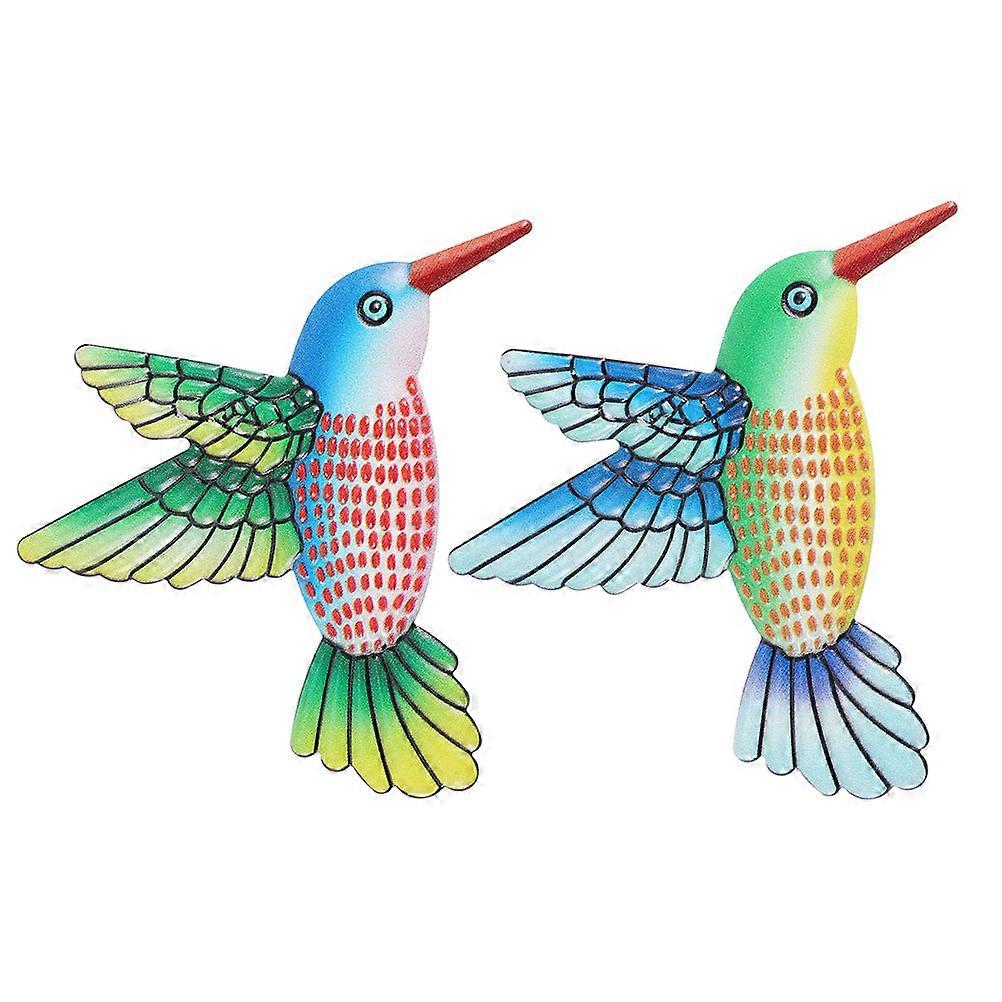 Assorted Color Iron Hummingbird Wall Decor Decorative 10Pcs Set