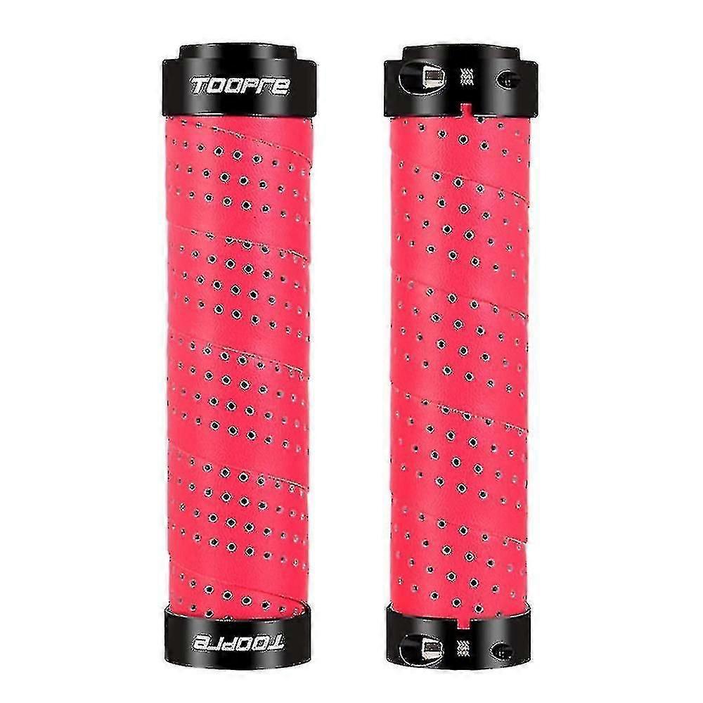 1pair cykelstyre grepp dubbel rosa