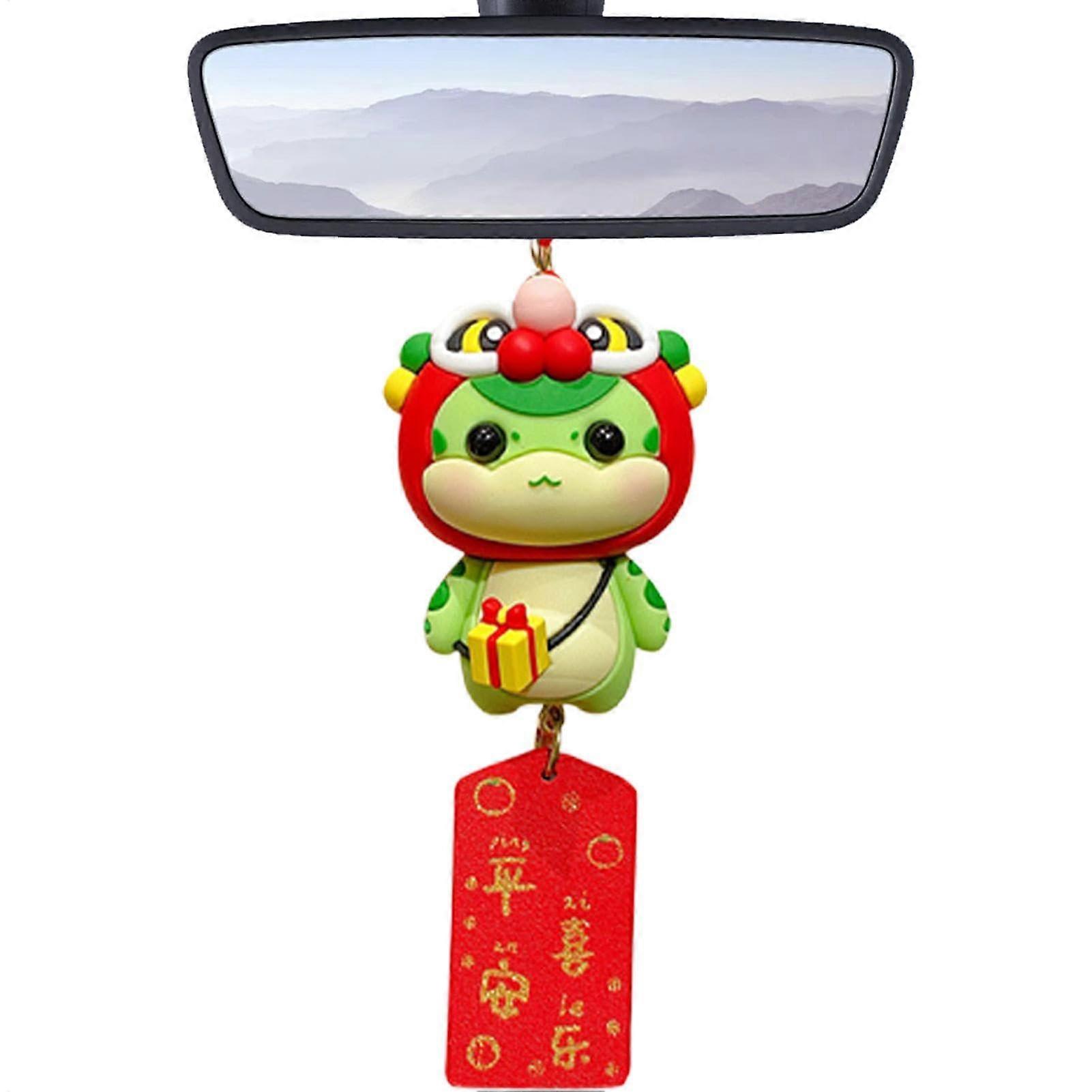 Rearview Accessories - Chinese Snake Year Pendant 2025 | Traditional Hangable Car Decoration, Creative Rearview Mirror Ornament