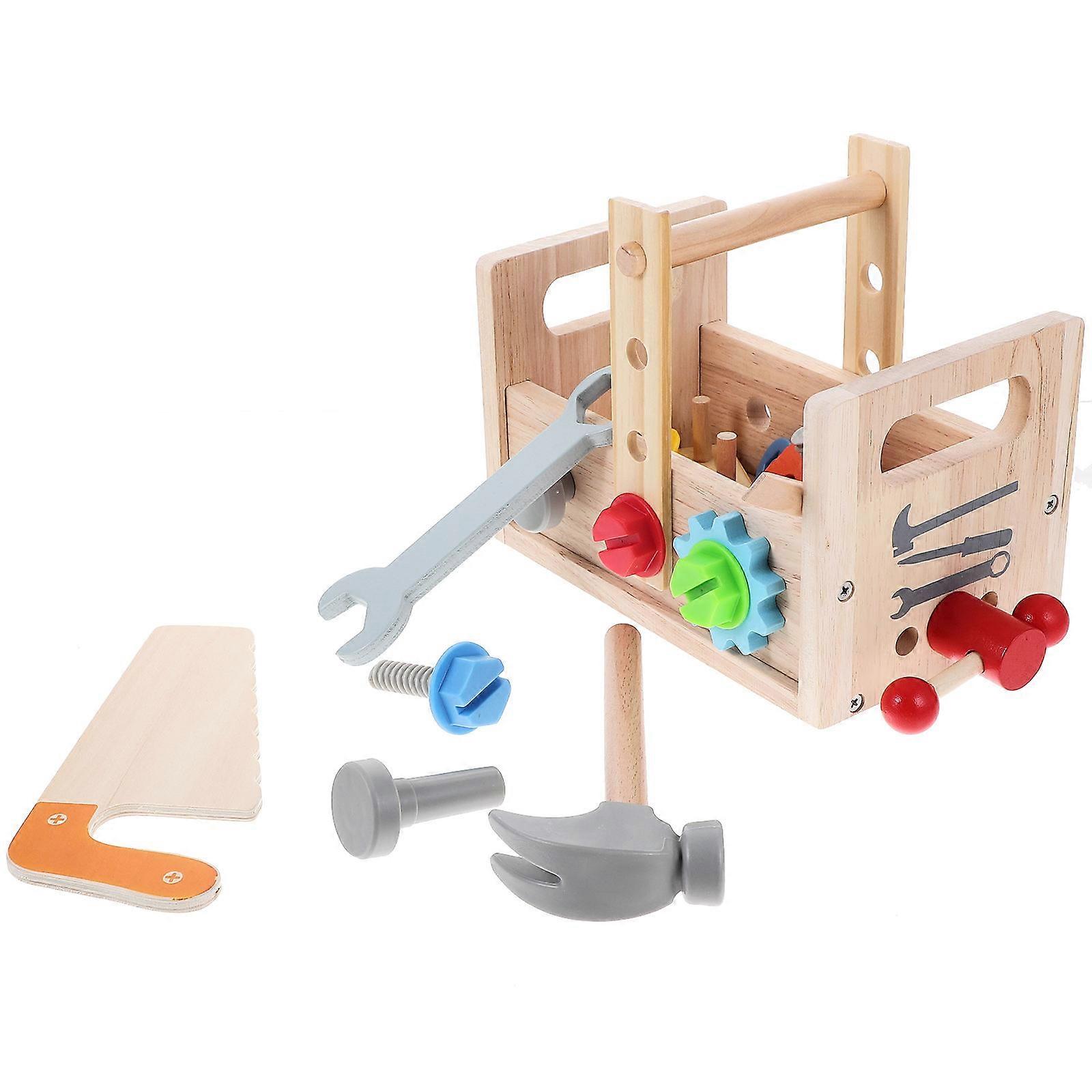 Kids Tool Toy with Wooden Tools for Pretend Play 1Set
