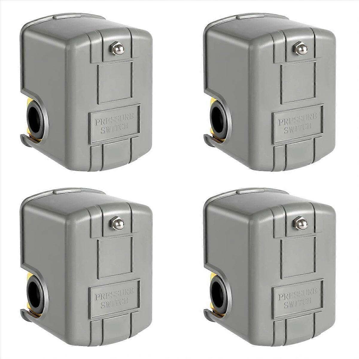 4X Pessure Switch for Well Pump, 40-60Psi Water Pressure Switch Adjustable Differential, 1/4 Inch Fe