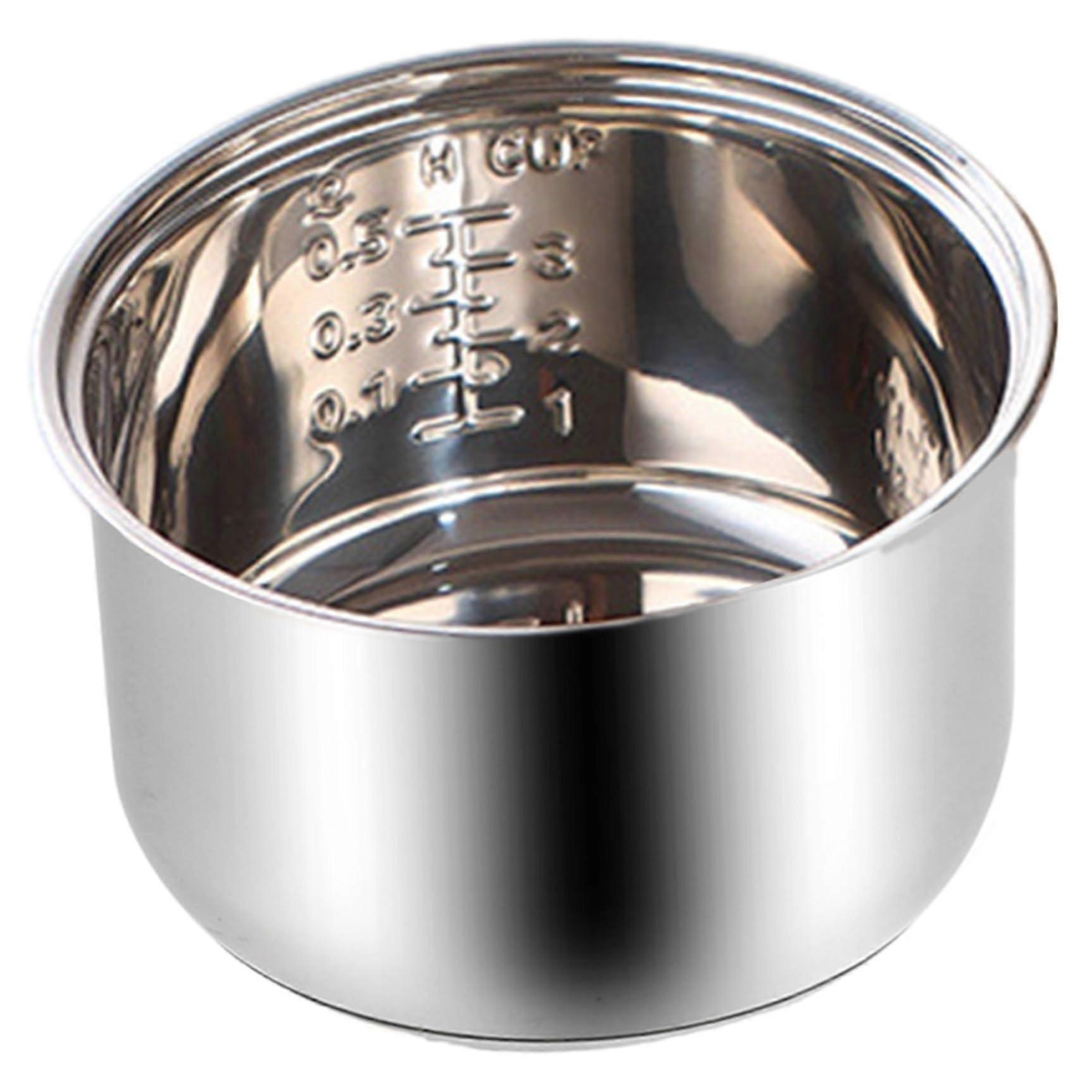 Rice Cooker 3L Stainless Steel Inner Pot Nonstick Liner Replacement With Scale For Boiling Steaming Porridge