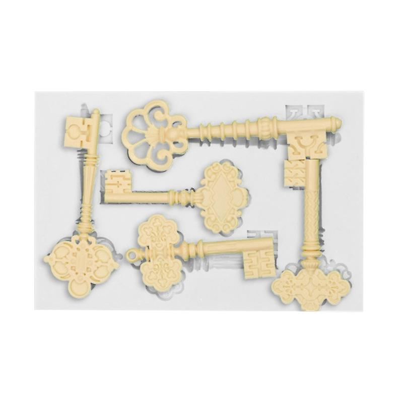 Vielzahl von Retro-Key-Fondant-Silikonformen, Schokoladenkuchendekoration, Süßigkeiten und Gebäck, polymerisierte Bodenform