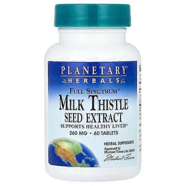 Planetary Herbals, Full SpectrumÃÂÃÂÃÂÃÂ¢ÃÂÃÂÃÂÃÂÃÂÃÂÃÂÃÂ¢ Milk Thistle Seed Extract, 60 Tablets