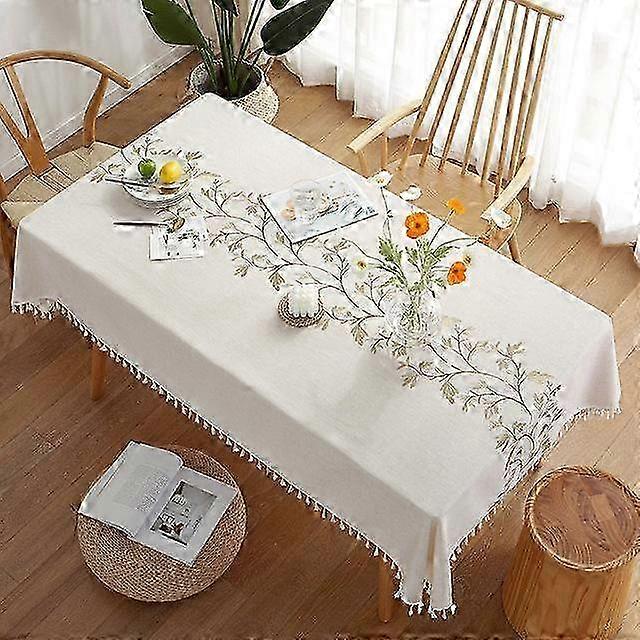 25-26 Nordic Style Ins Style Dining Table Cloth Coffee Table Fabric Cotton And Linen Rectangular Simple Tablecloth Table Runner Table