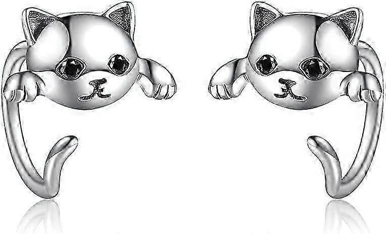 25-26 Minimalist cat stud earring