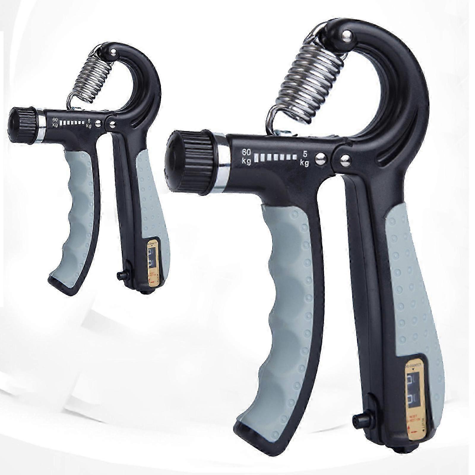 Best Offer-Adjustable Counting Arm Strength Device Gripper 5KG-60KG Trainer Countable Single Bag Black Portable Fitness Equipment