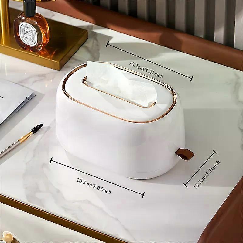 1PC Tissue Box Holder With Spring Desktop Wall-mounted Tissue Box Cover Paper Towel Dispenser Paper Extraction Dispenser for Car