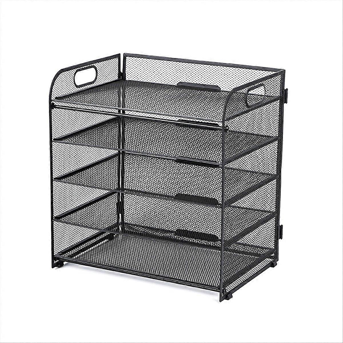 Tray Document Shelf Handles Mesh Desk File Shelf