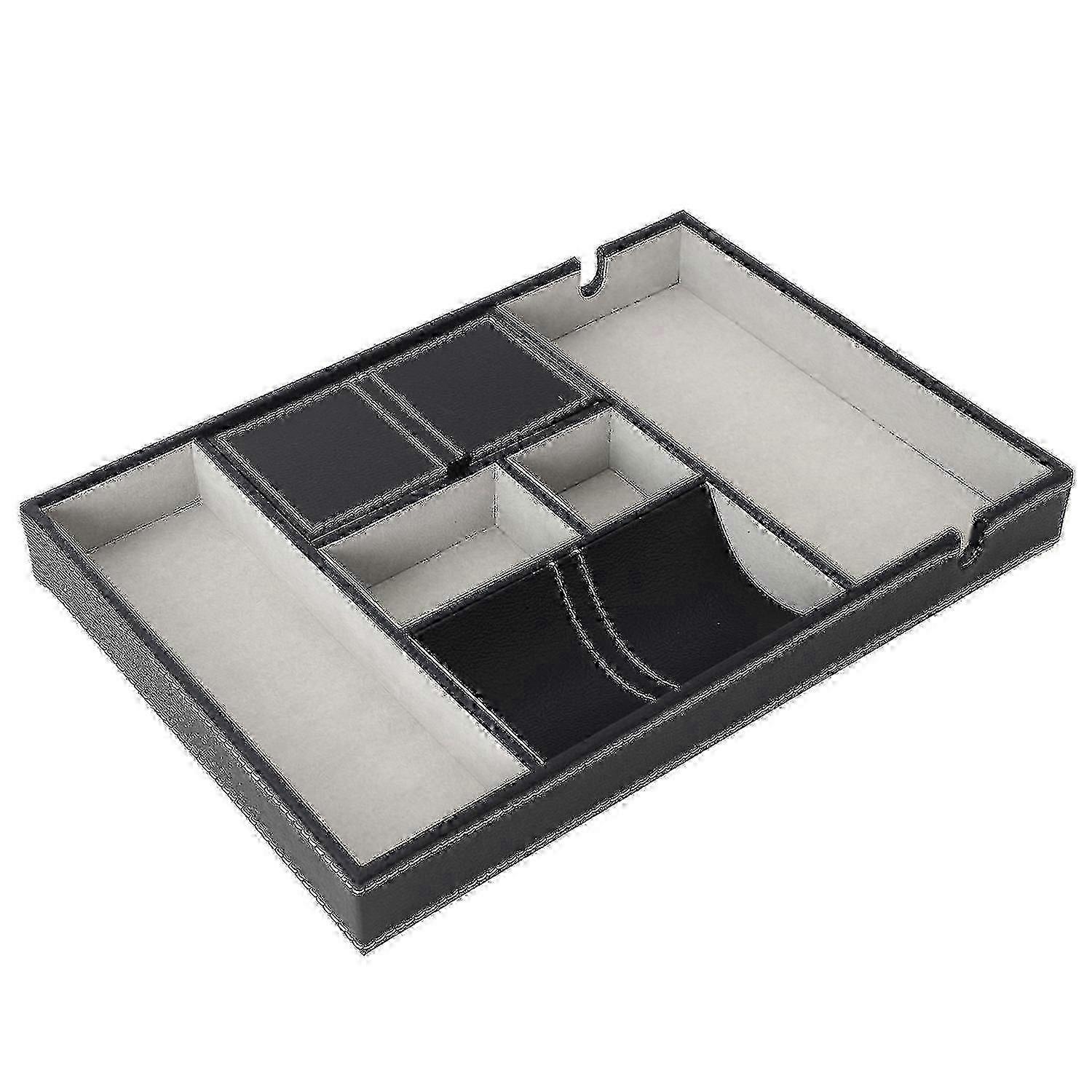 Men's Valet Tray, Multi-Function Organizer for Nightstand, Table & Charging Station, Catch-All Dress by Haoyi