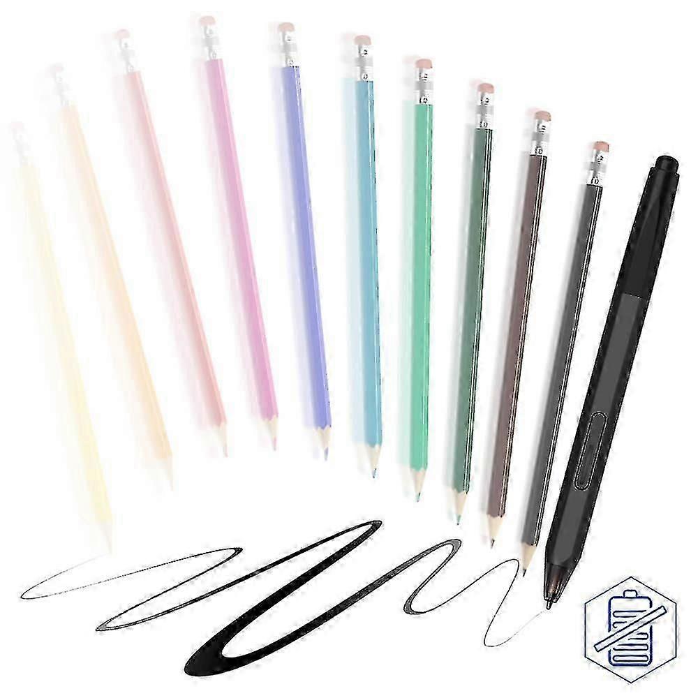 Battery-Free Stylus with Non-Slip Hexagonal Grip, Digital Eraser, Comfortable Design for Drawing Tablets