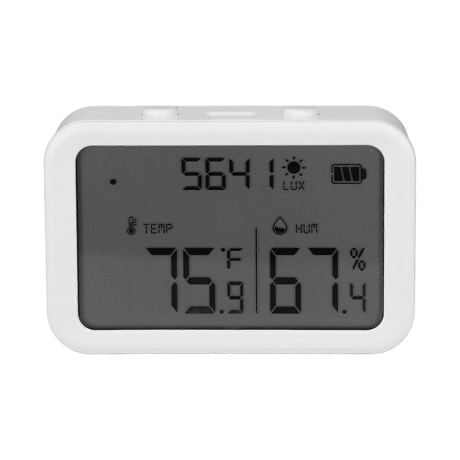 WiFi Smart Thermometer Hygrometer Indoor Wireless Temperature Humidity Sensor with Light Strength Detection 