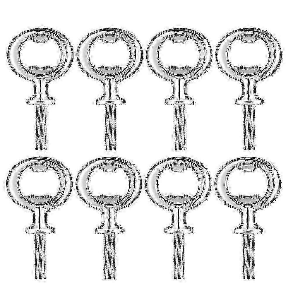 Metal Bottle Opener Kit for Homebrewing Beer - 8-Piece DIY Set with Threaded Ends