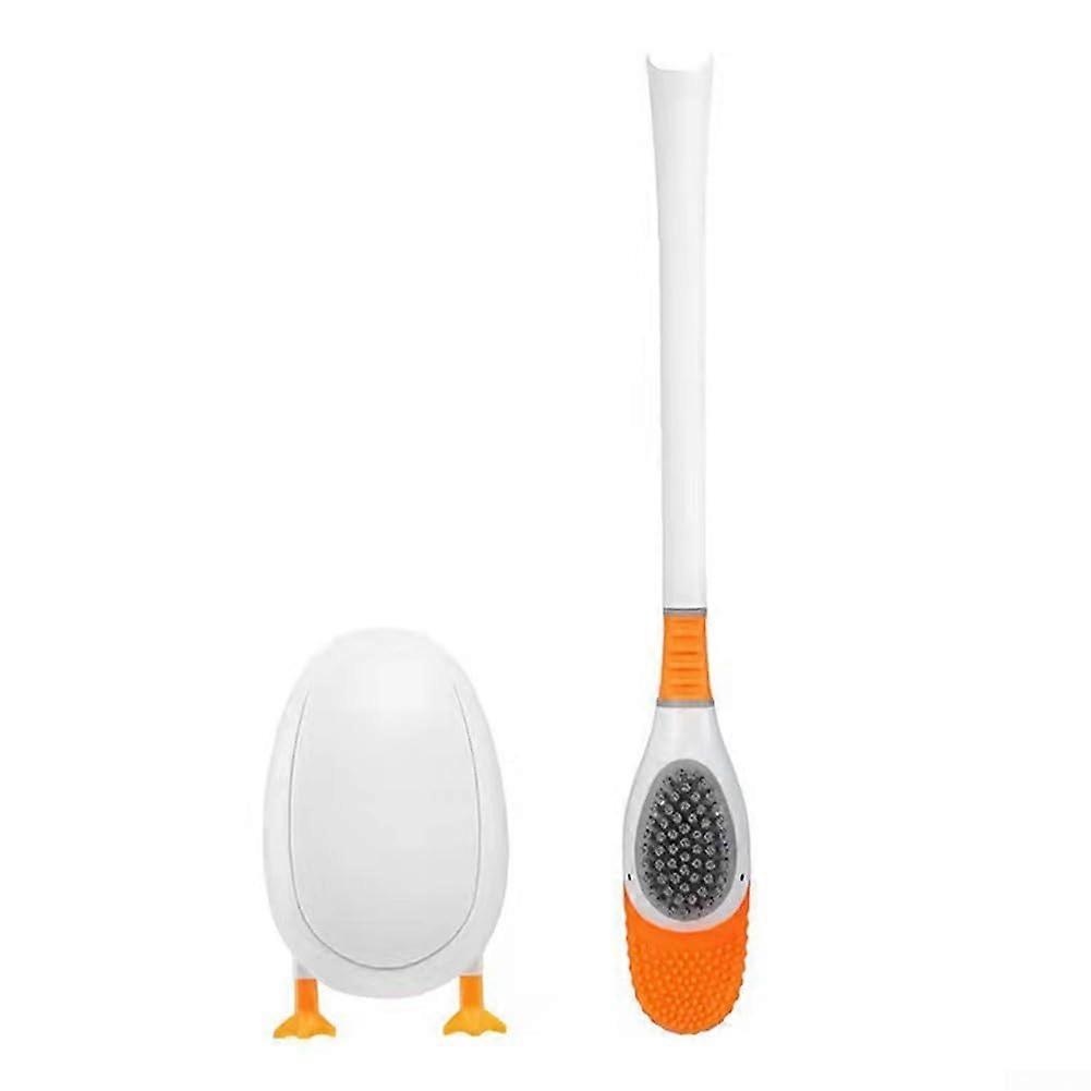 Toilet Brush White, With Efficient Storage, Cleans a Variety of Toilets
