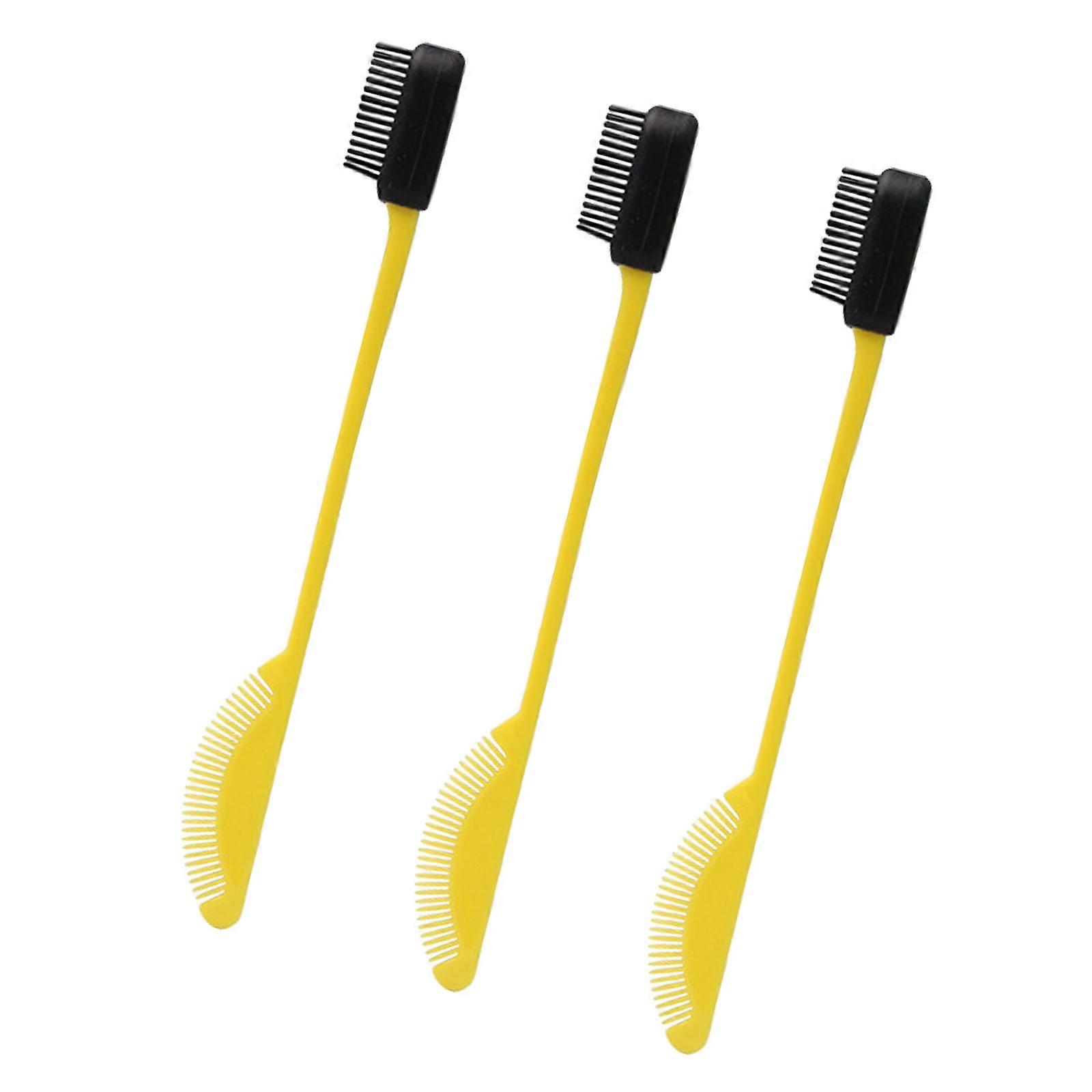 Travel Friendly 3Pcs Makeup Applicators With Anti Statics Edge Comb Design For Busy Mornings Multicolor