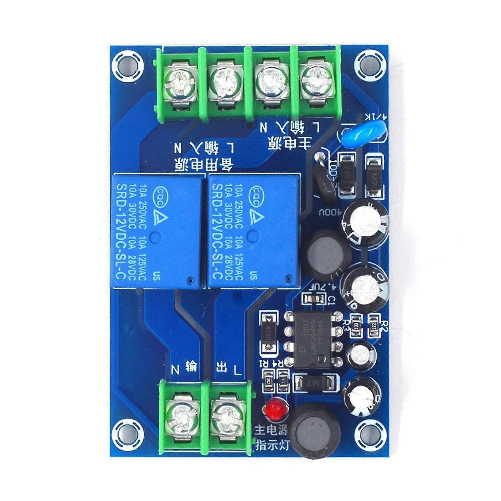 Backup Battery Switching Module AC85V-240V 110V 220V 230V 10A Double Power Supply Automatic Switching Controller Module Multicolor