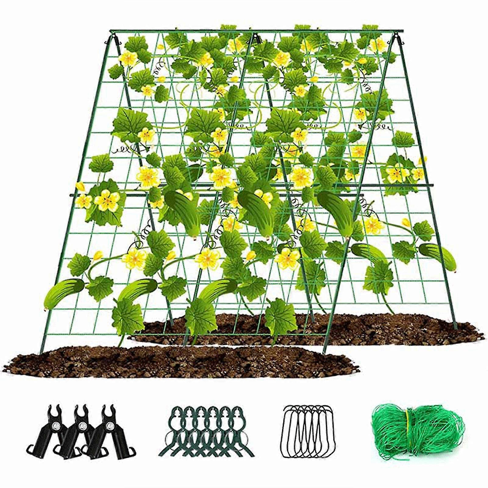 Garden trellis for climbing plants with detachable A-frame design