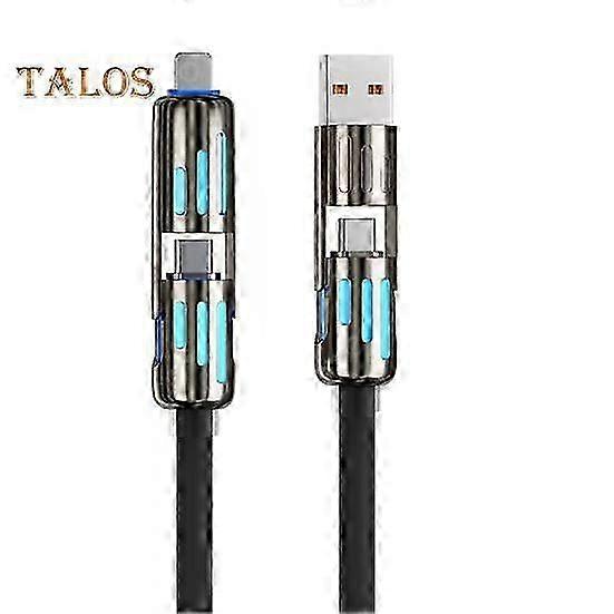 Fast Charging Data Cable 240W Thickened Silicone Multi-Protocol Transfer for IPhone Tablets