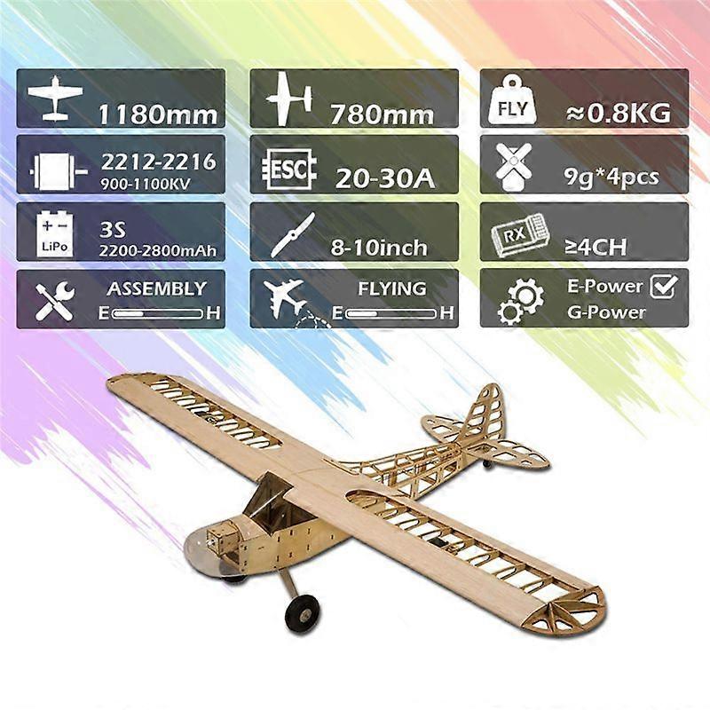 Wood RC Airplane 1.2M 30E 4CH Remote Control Aircraft KIT/PNP Version DIY Flying Model