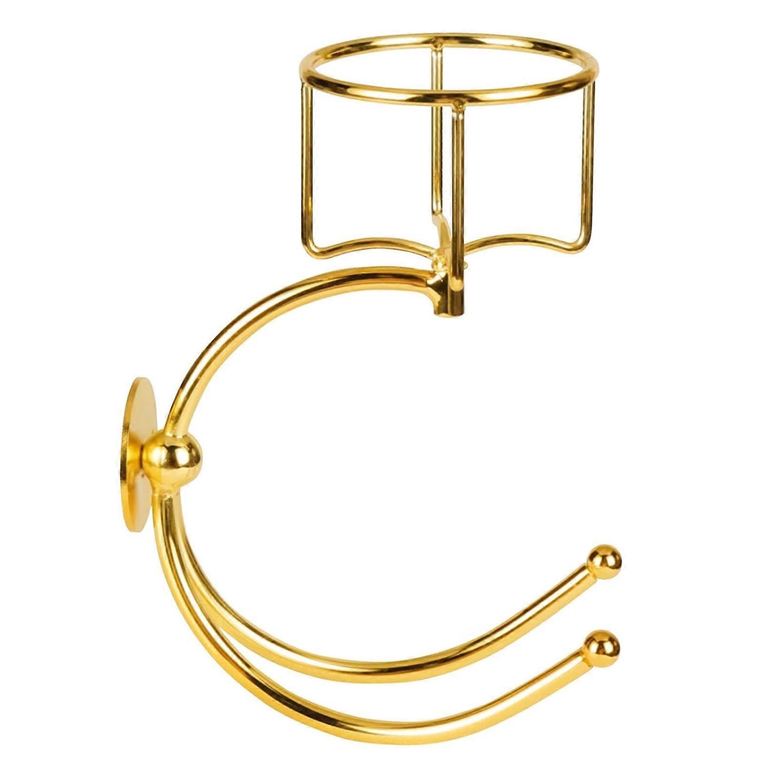 Sturdy Alloy Wall Hook With Decorative Candle Sconce Rustics Styles Bathroom Storage Solution  Gold