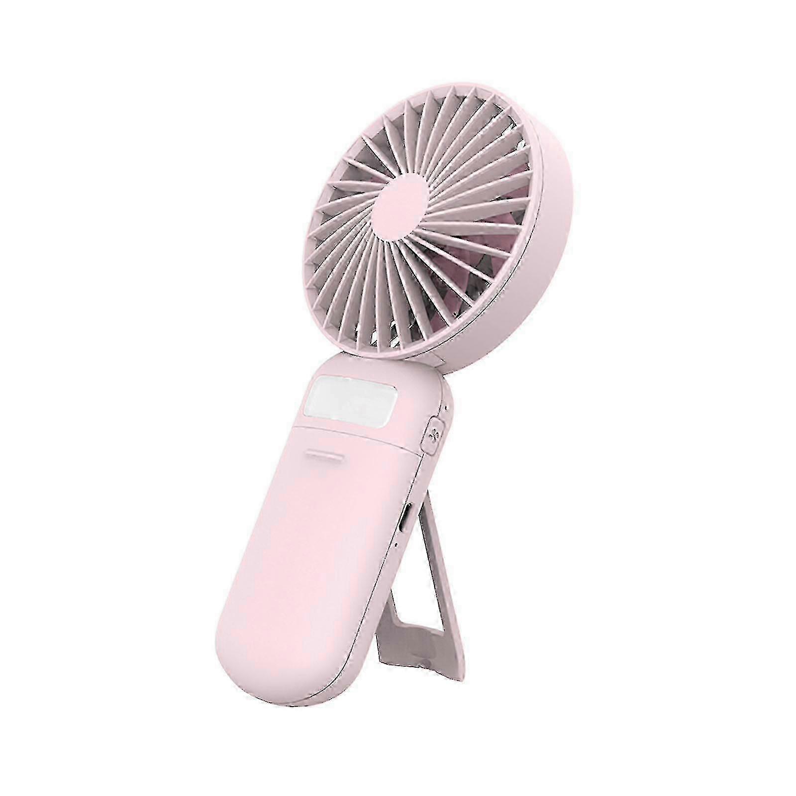 Mirror Desktop Fan Portable Led Light Mirror Handheld Small Fan Household